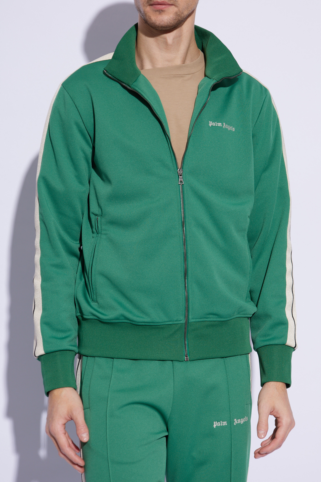 Green Sweatshirt with embroidered logo Palm Angels - Vitkac AS